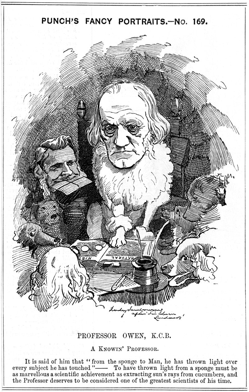 Richard Owen, İngiliz zoolog, 1884 by Edward Linley Sambourne
