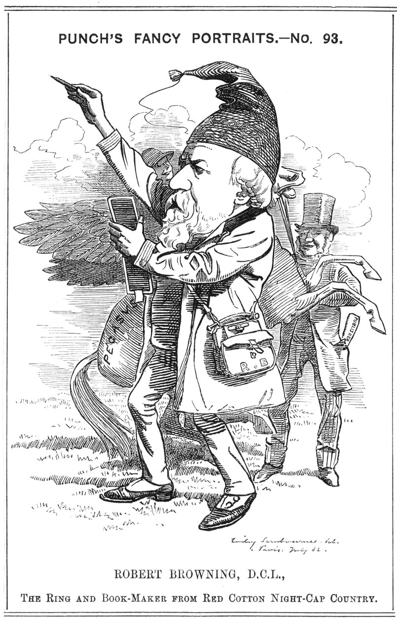 Robert Browning, İngiliz şair ve oyun yazarı, 1882 by Edward Linley Sambourne