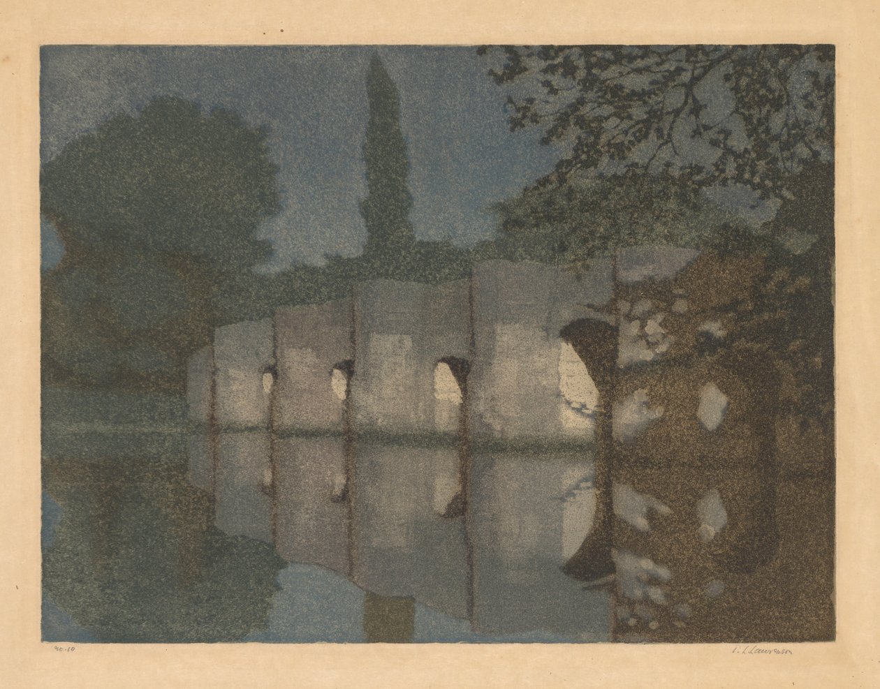Stopham Köprüsü. by Edward Louis Laurenson