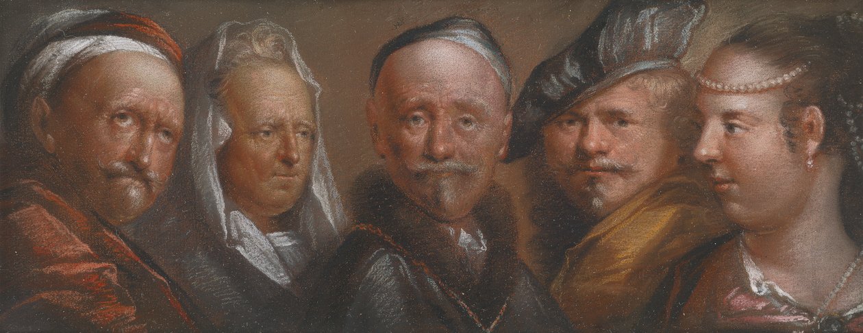 Rembrandt'tan sonra beş başın çalışmaları by Edward Luttrell