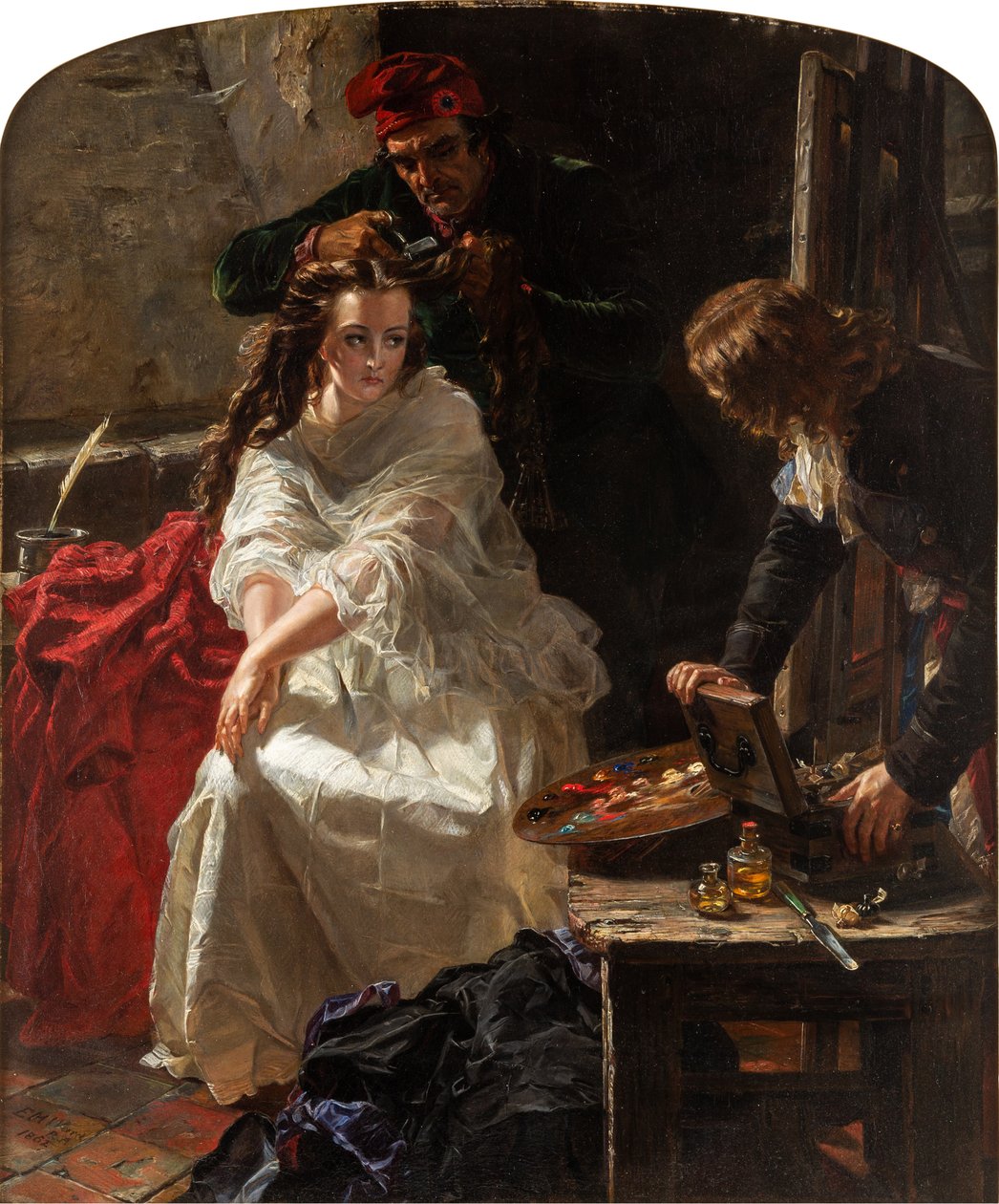 Conciergerie Hapishanesinde Charlotte Corday, 1862. by Edward Matthew Ward