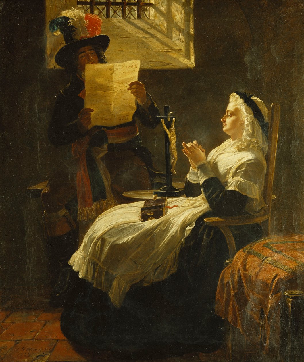 Marie Antoinette, Duruşmasından Bir Gün Önce Suçlama Yasasını Dinliyor, 1859 by Edward Matthew Ward