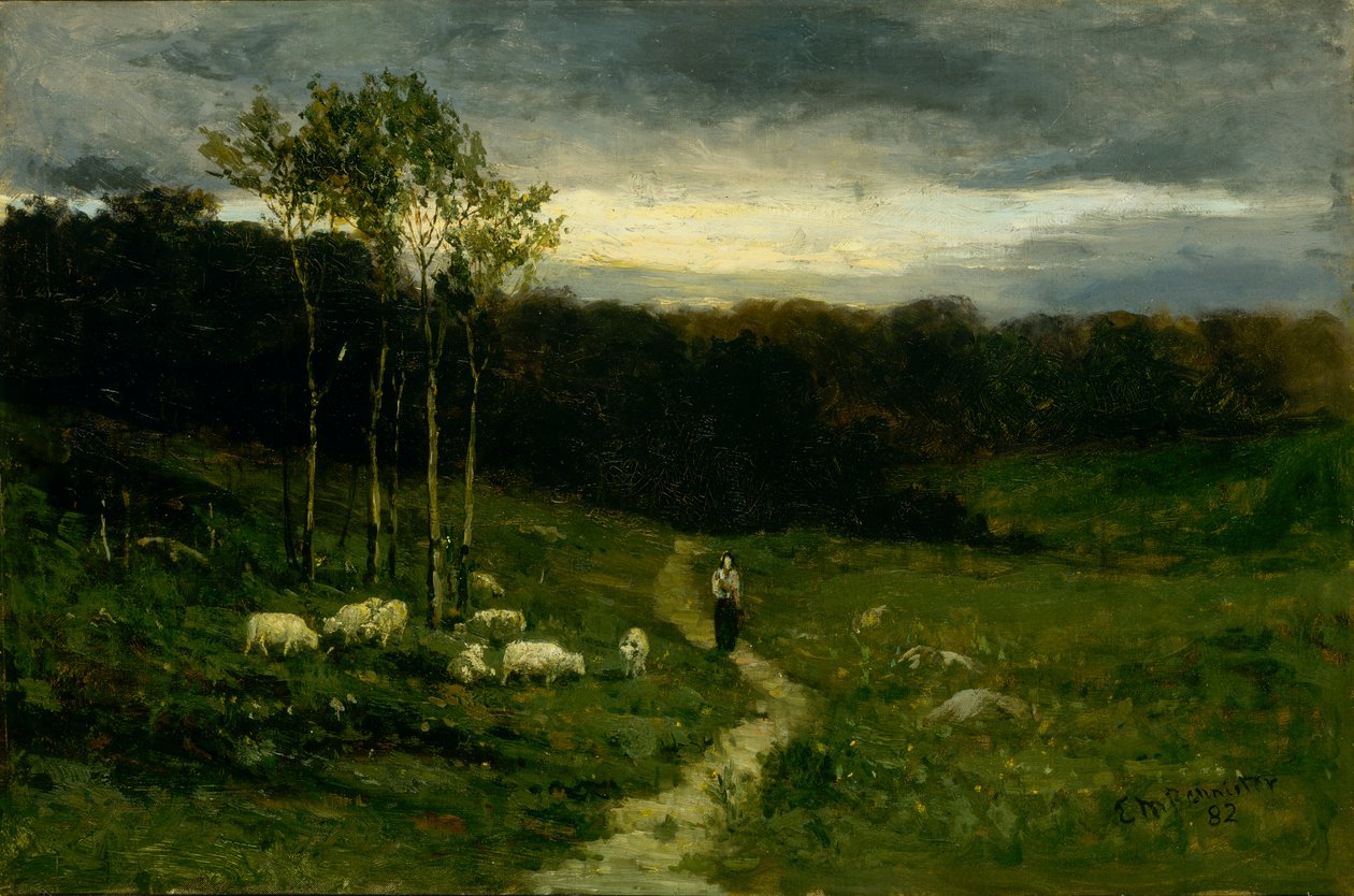 Yolda Yürüyen Kadın, 1882. by Edward Mitchell Bannister