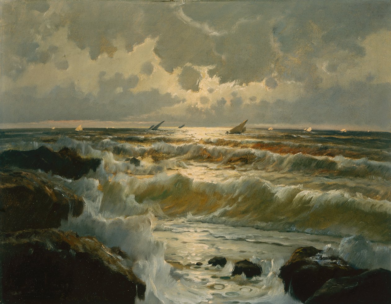 Homeward Bound (tuval üzerine yağlı boya) by Edward Moran