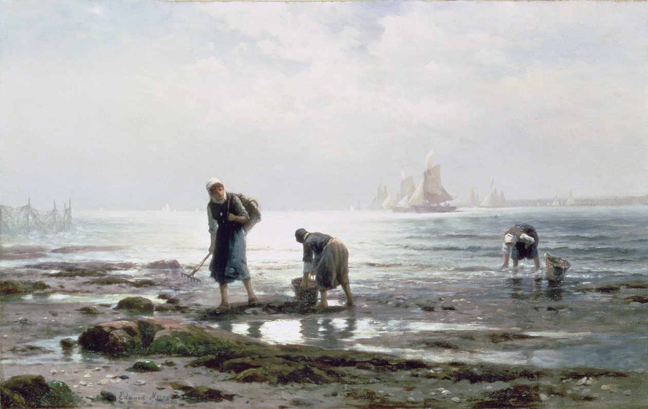 İstiridye Toplayıcılar, 1883 by Edward Moran