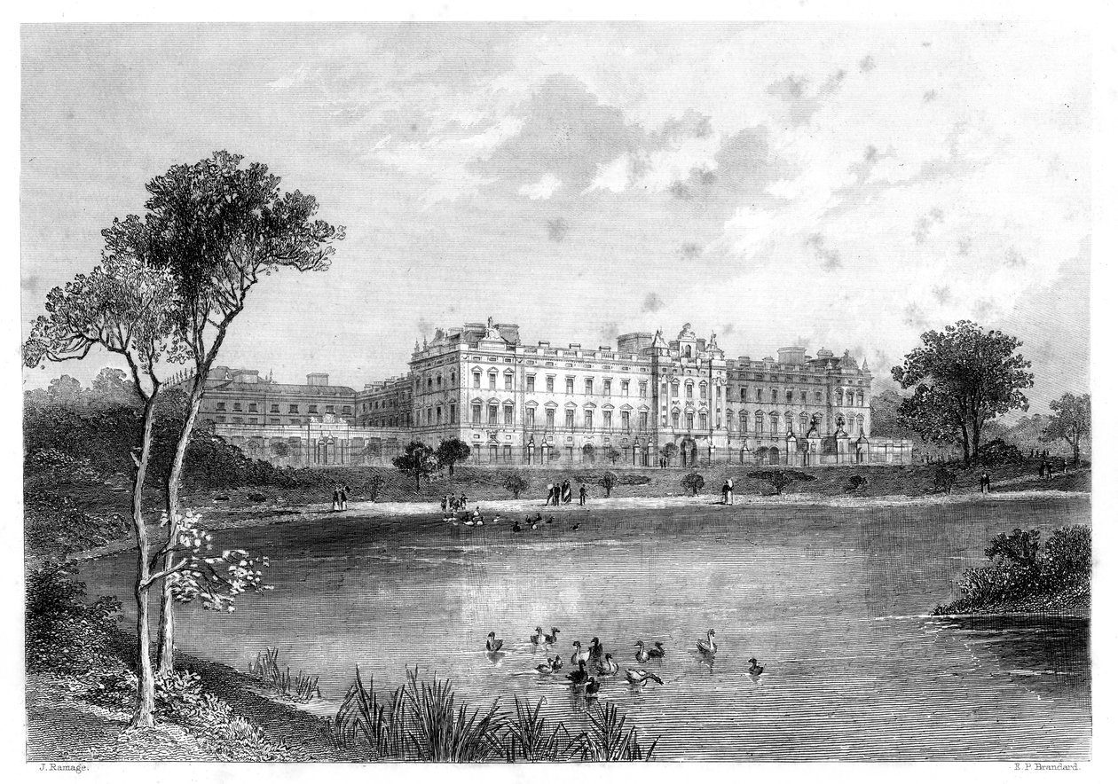 Buckingham Sarayı, Londra, 1899. by Edward Paxman Brandard