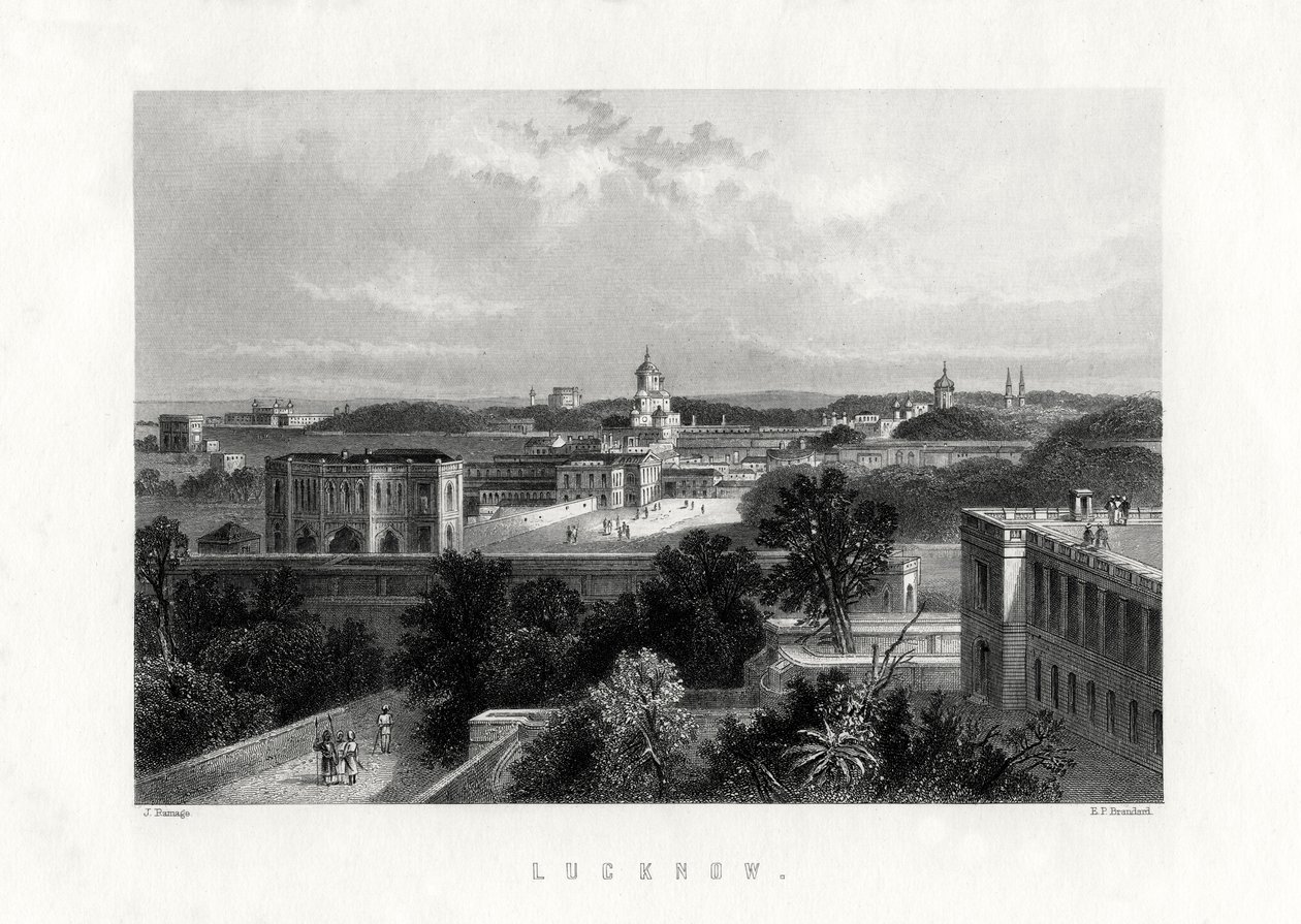 Lucknow, Uttar Pradesh eyaletinin başkenti, Hindistan, 19. yüzyıl by Edward Paxman Brandard