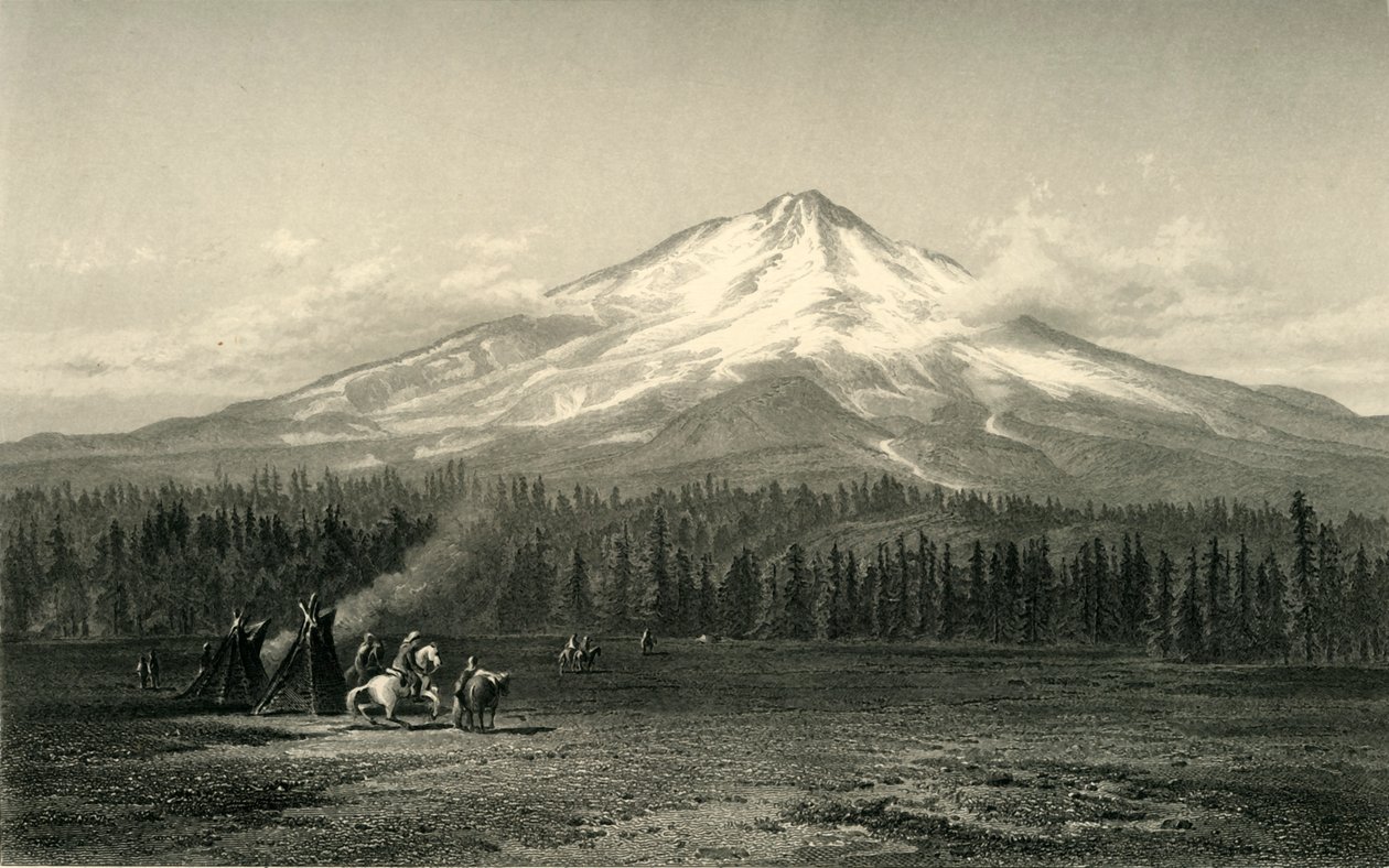 "Shasta Dağı", 1872. by Edward Paxman Brandard
