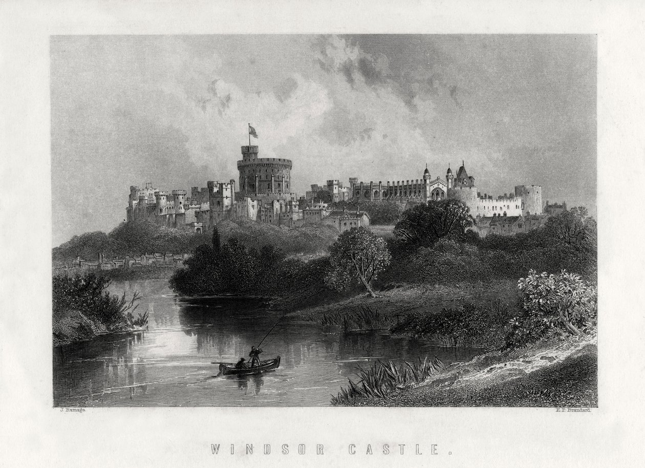 Windsor Kalesi, İngiltere, 1883 by Edward Paxman Brandard