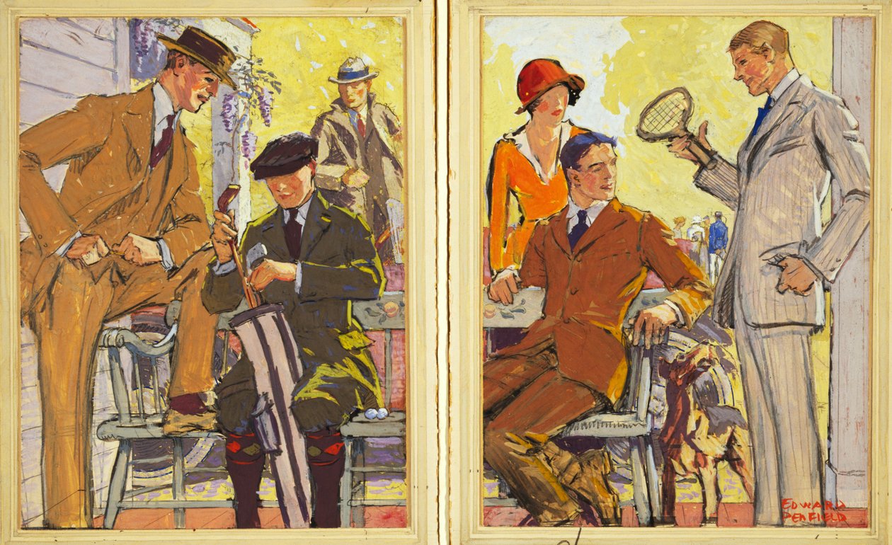 Hart, Schaffner & Marx Giyim, pub için reklam. 1900 by Edward Penfield