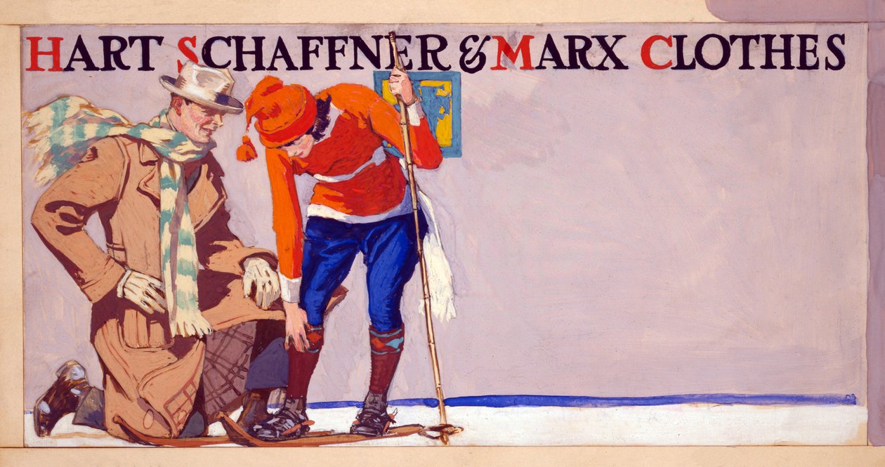 Hart, Schaffner & Marx Giyim, pub için reklam. 1900 by Edward Penfield