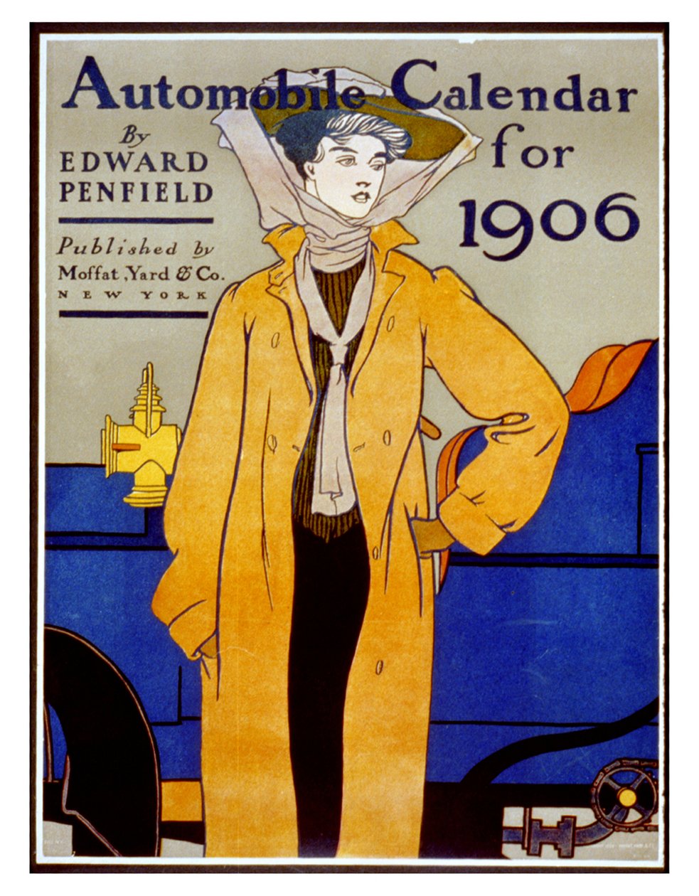 1906 için otomobil takvimi (litografi) by Edward Penfield