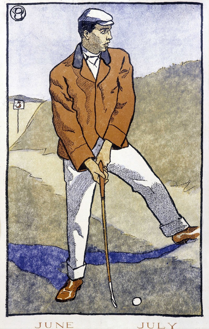 Golf Oyuncusu - Edward Penfield