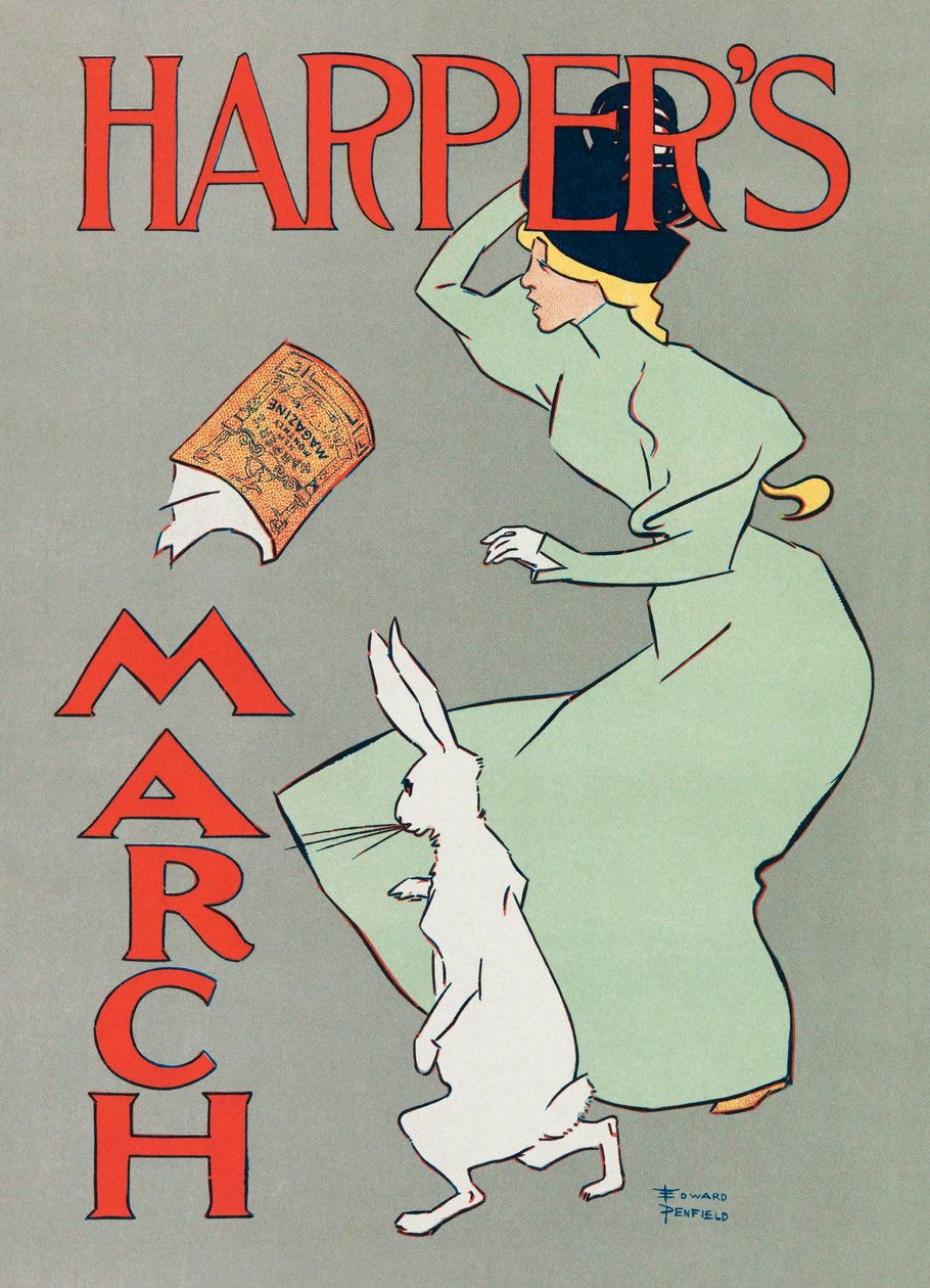 Harper's, Mart 1895 (afiş) by Edward Penfield