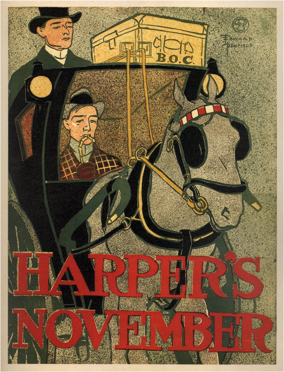 Harpers Kasım 1896 by Edward Penfield