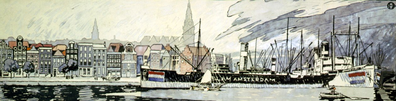 Hollanda ve gemileri by Edward Penfield