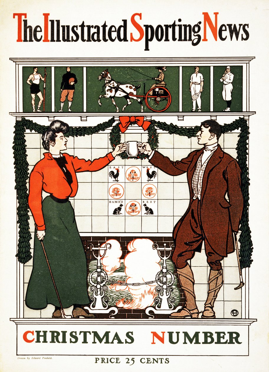 The Illustrated Sporting News, Noel Numarası, 1900. by Edward Penfield