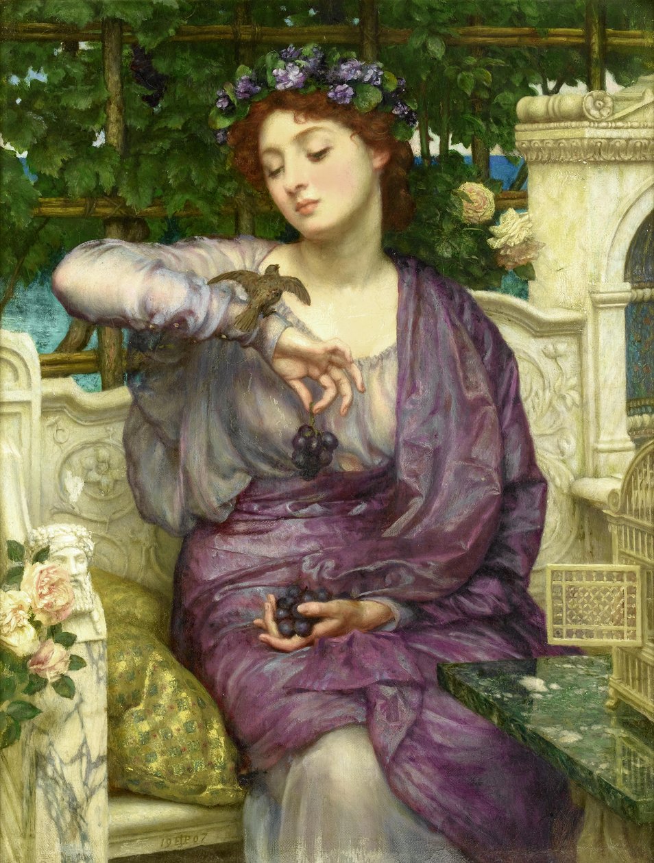 lesbia ve serçesi by Edward Poynter