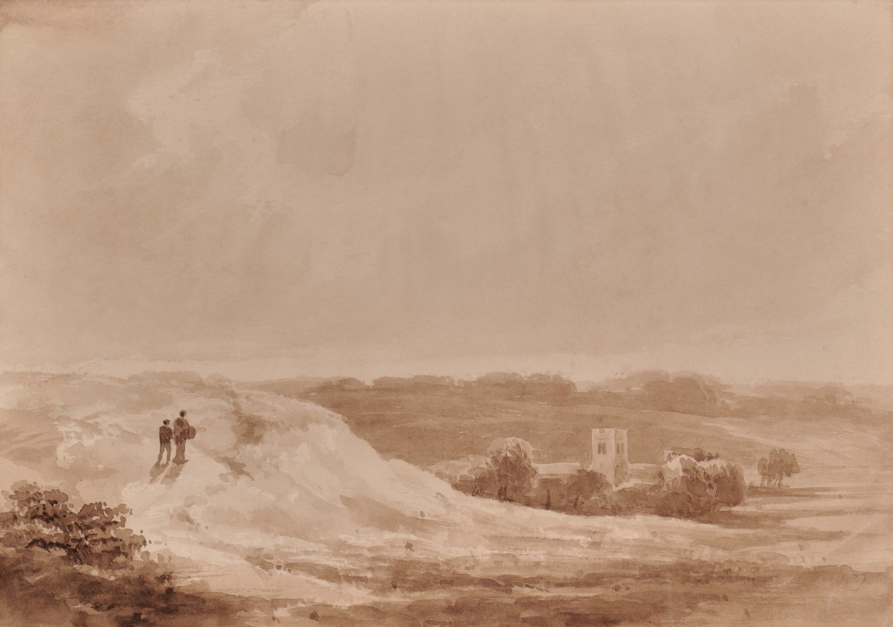 Vale kilise ile manzara by Edward Pretty