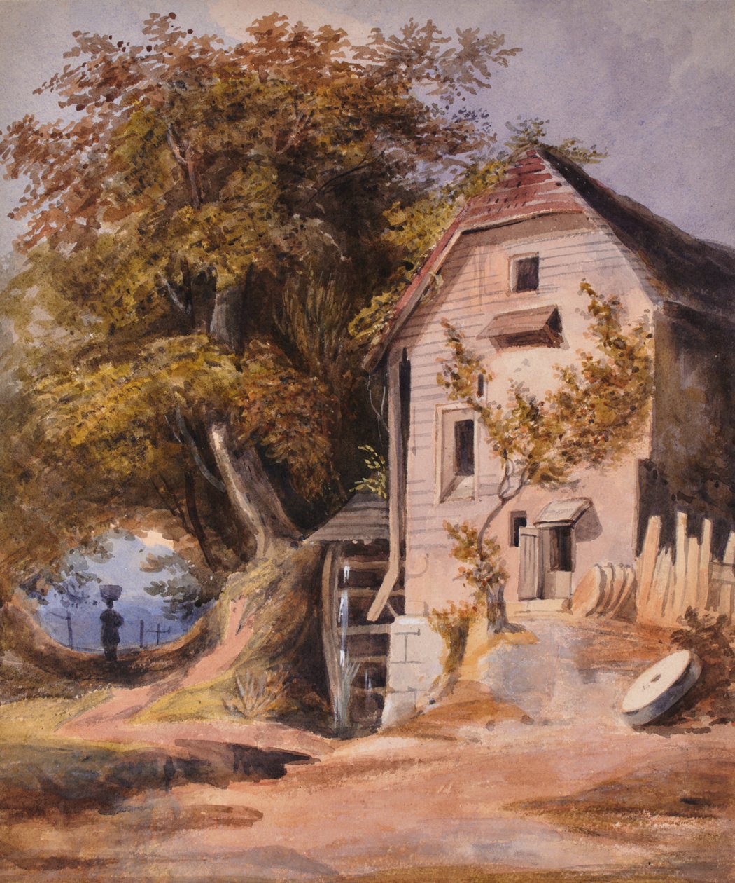 Su değirmeni ile manzara by Edward Pretty