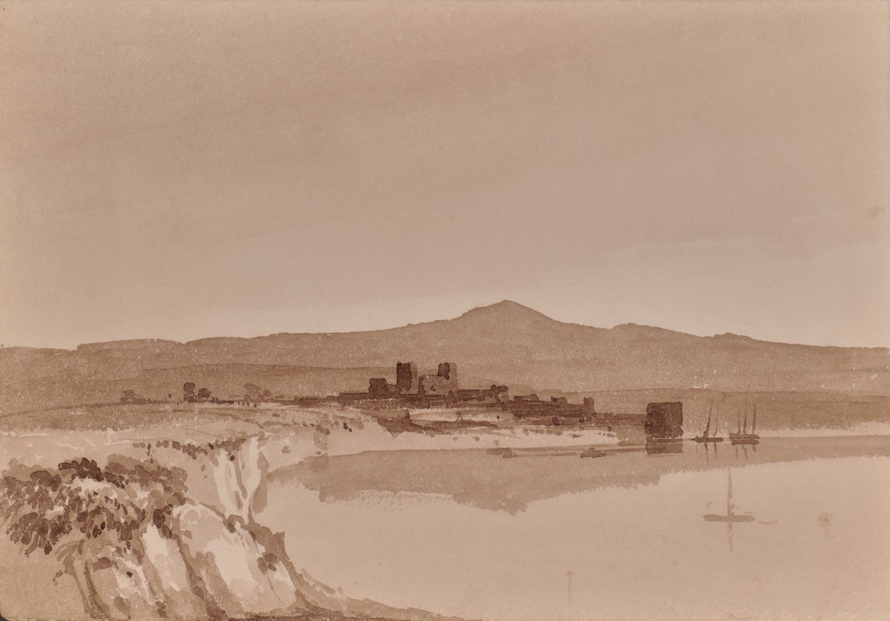 Bir körfeze bakan deniz manzarası by Edward Pretty