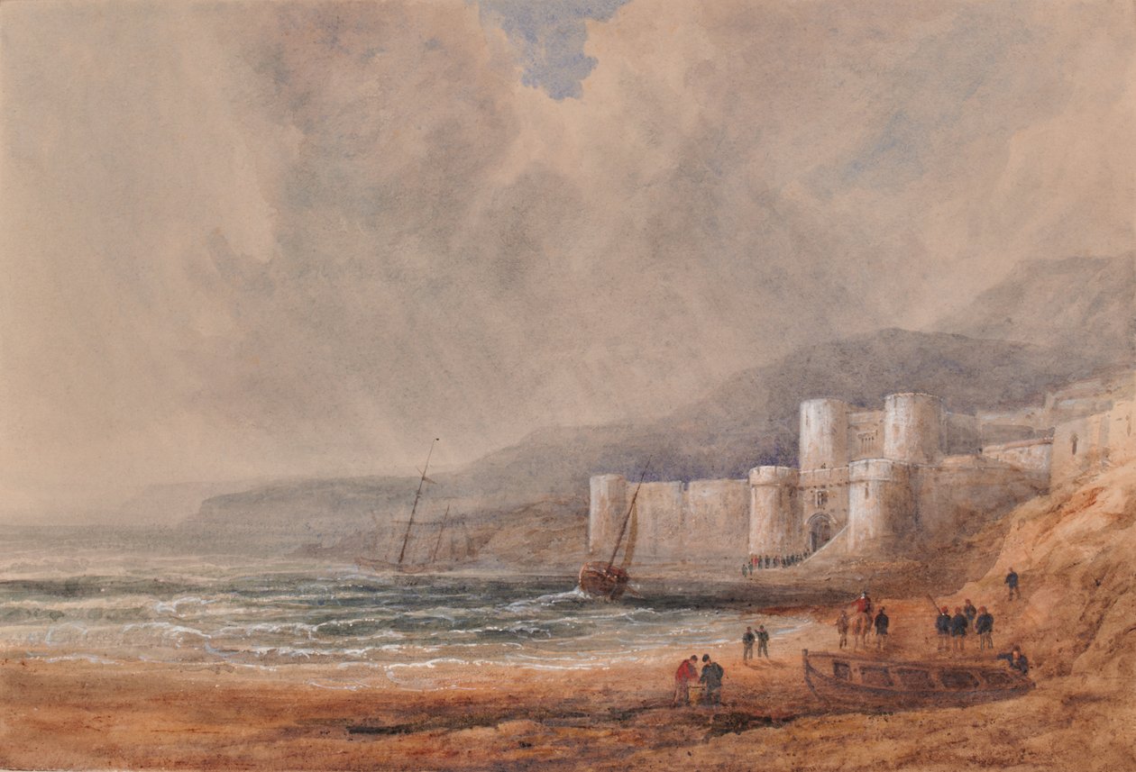 Kale veya kale ile deniz manzarası by Edward Pretty