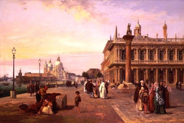 Piazzetta üzerinde rakamlar, Venedik ile, Selam ötesinde by Edward Pritchett