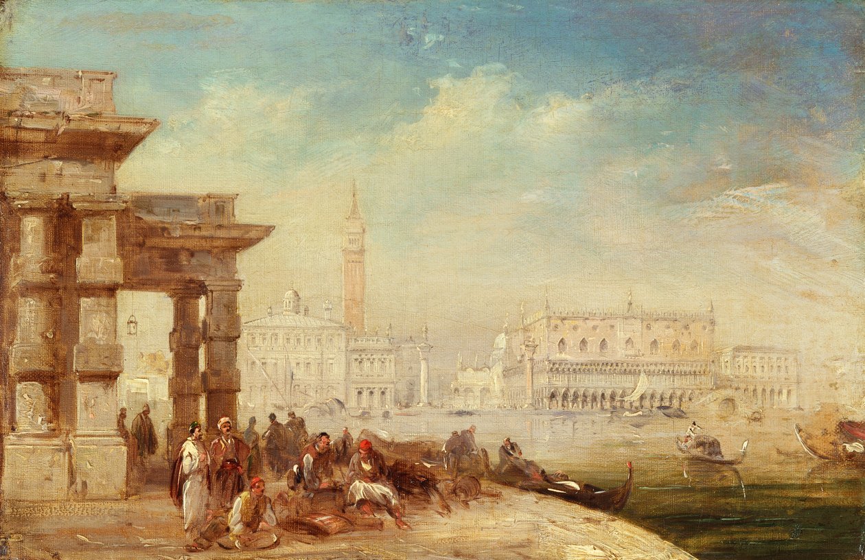 Doge Sarayı, Venedik (tuval üzerine yağlıboya) by Edward Pritchett