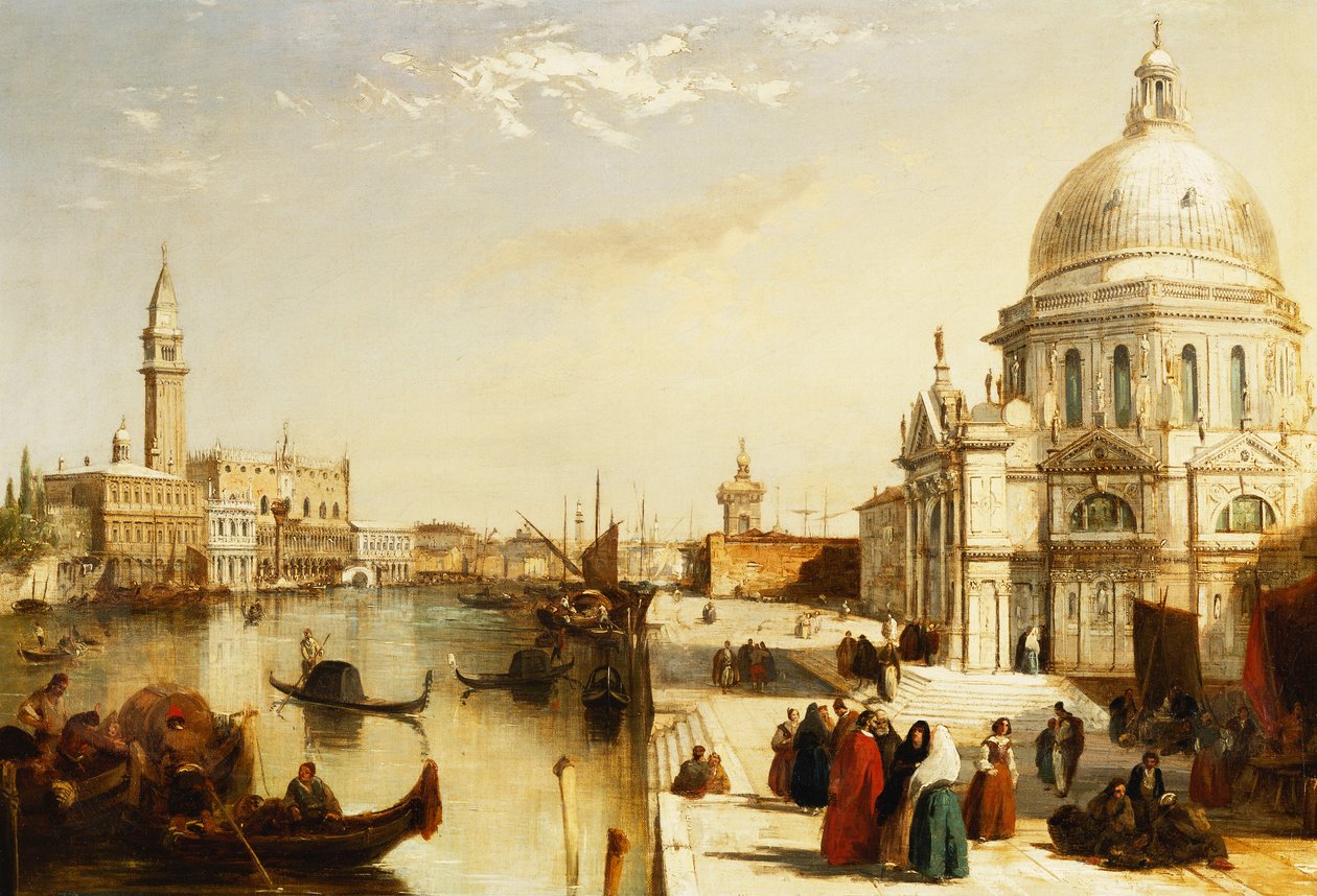 Santa Maria della Salute, Venedik ile Büyük Kanal by Edward Pritchett