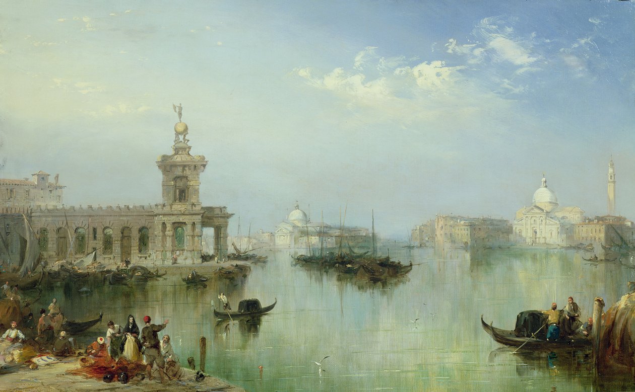 Venedik Lagünü (panelde yağ) by Edward Pritchett