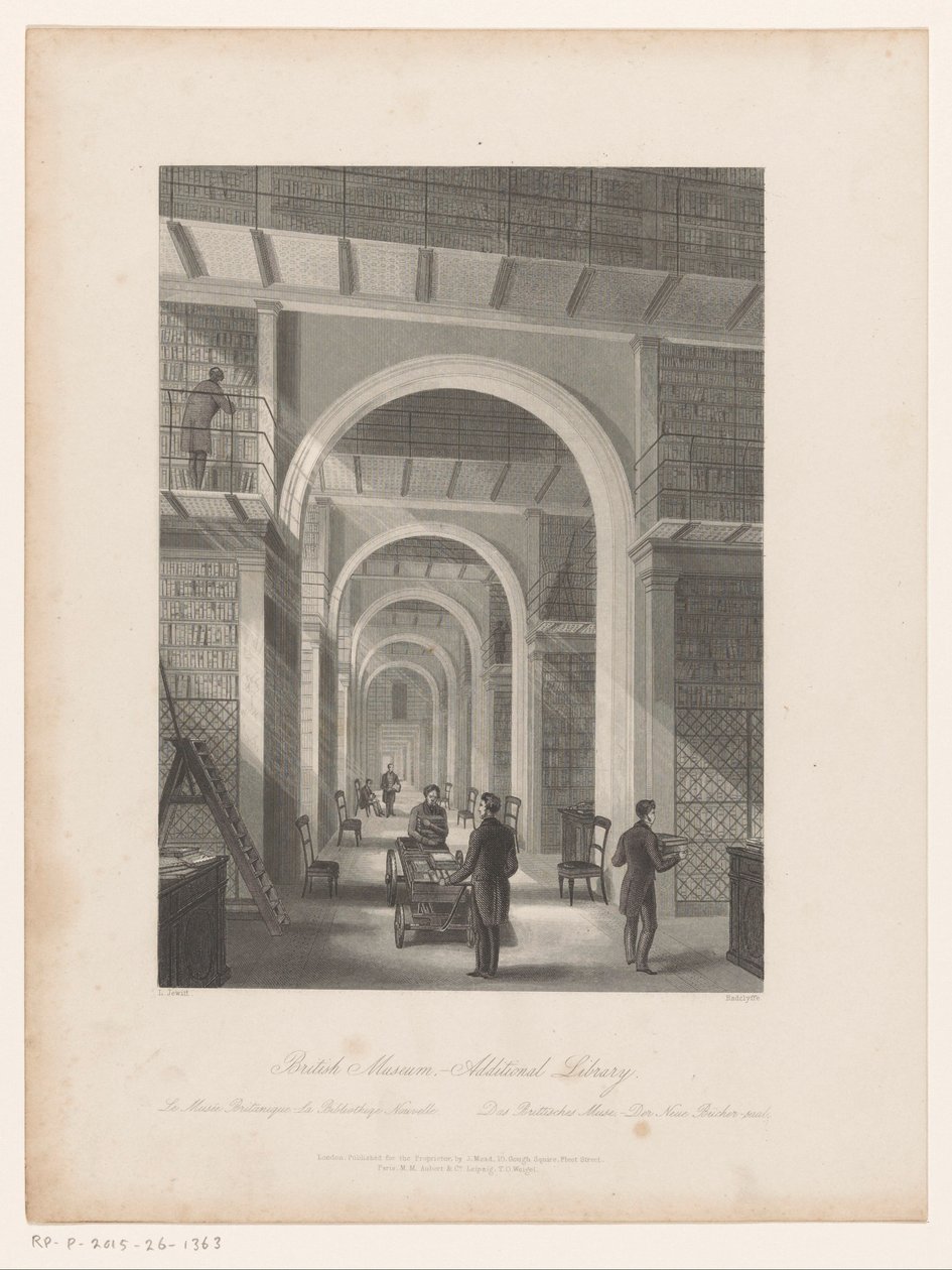 British Museum Kütüphanesi British Museum - Ek Kütüphane (nesne üzerindeki başlık) by Edward Radclyffe