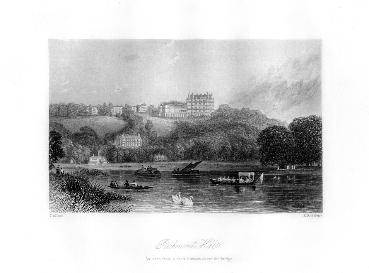 Richmond Tepesi, Richmond, 19. yüzyıl. by Edward Radclyffe