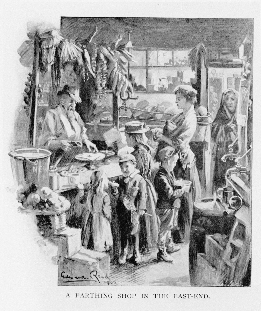Doğu Yakasında Bir Farthing Dükkanı, 1902 by Edward Read