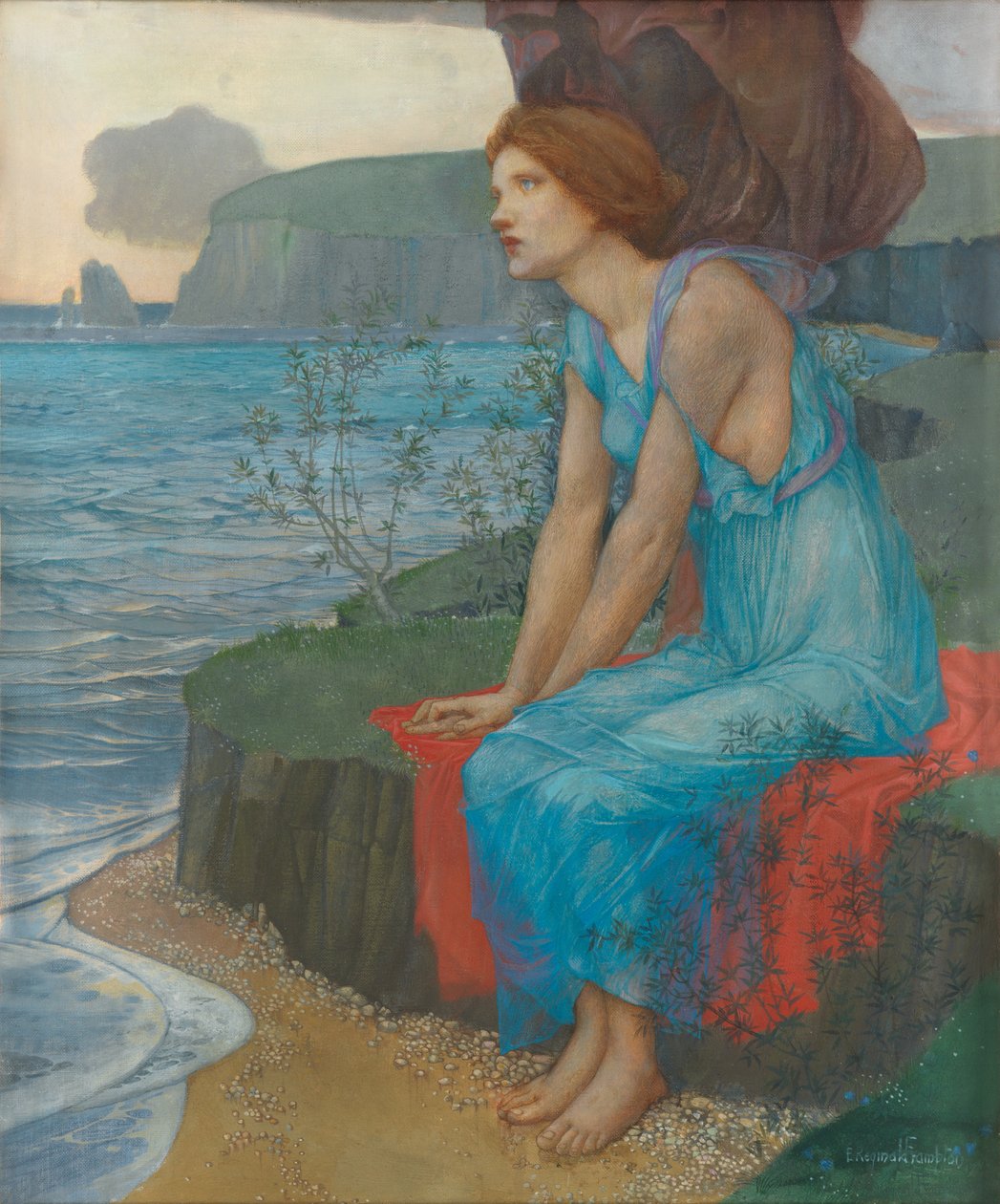 Naxos Adası'ndaki Ariadne (tuval üzerine tempera) by Edward Reginald Frampton