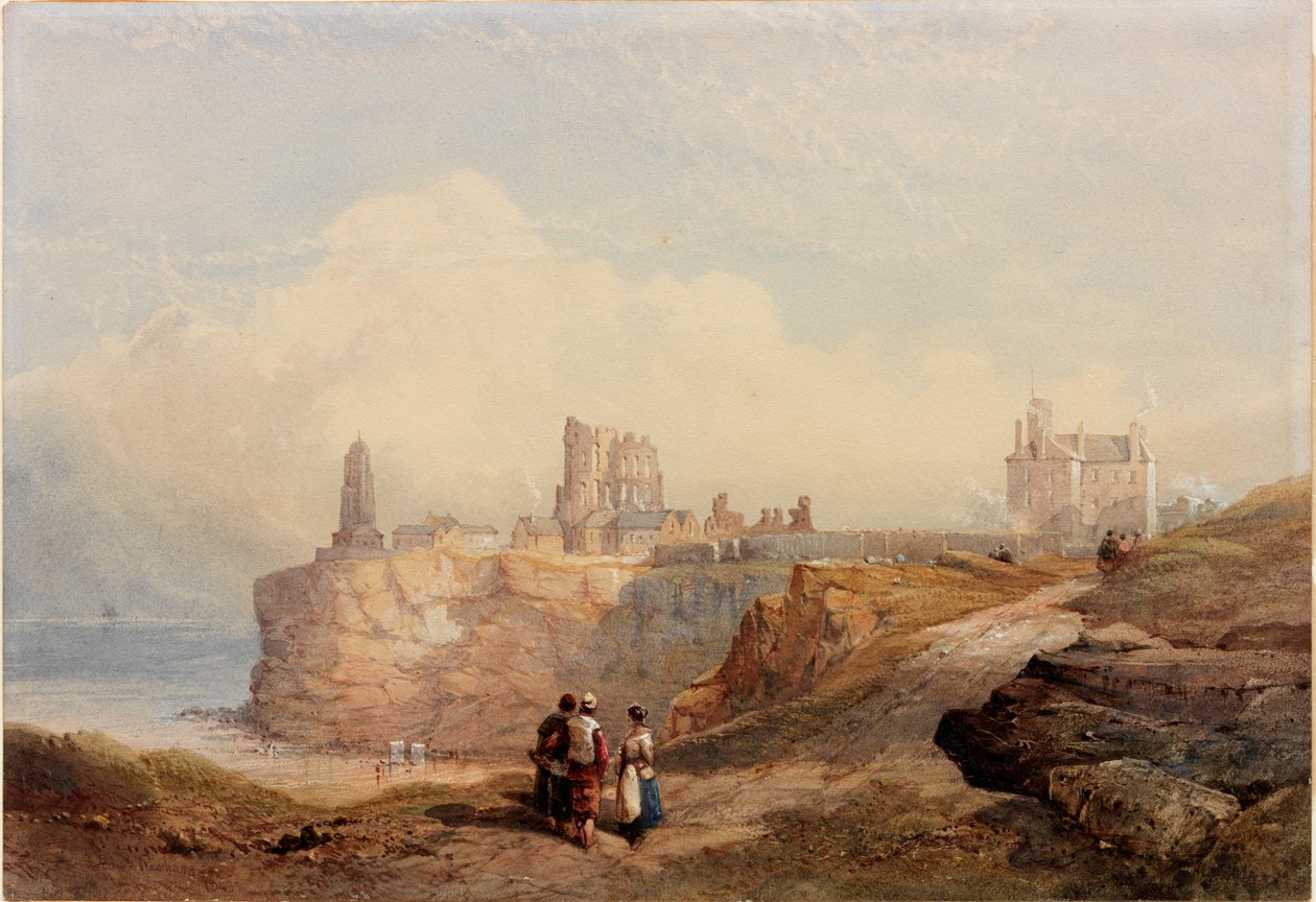 Tynemouth Manastırı (kağıt üzerine gövde rengi ve sulu boya) by Edward Richardson