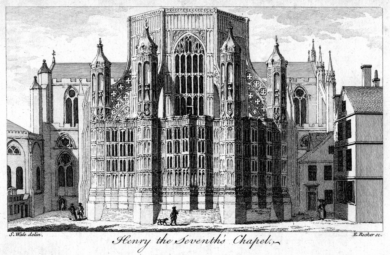Henry VII Şapeli, Westminster Abbey, Londra, 18. yüzyıl. by Edward Rooker