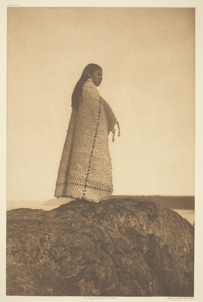 cowichan kız by Edward S. Curtis