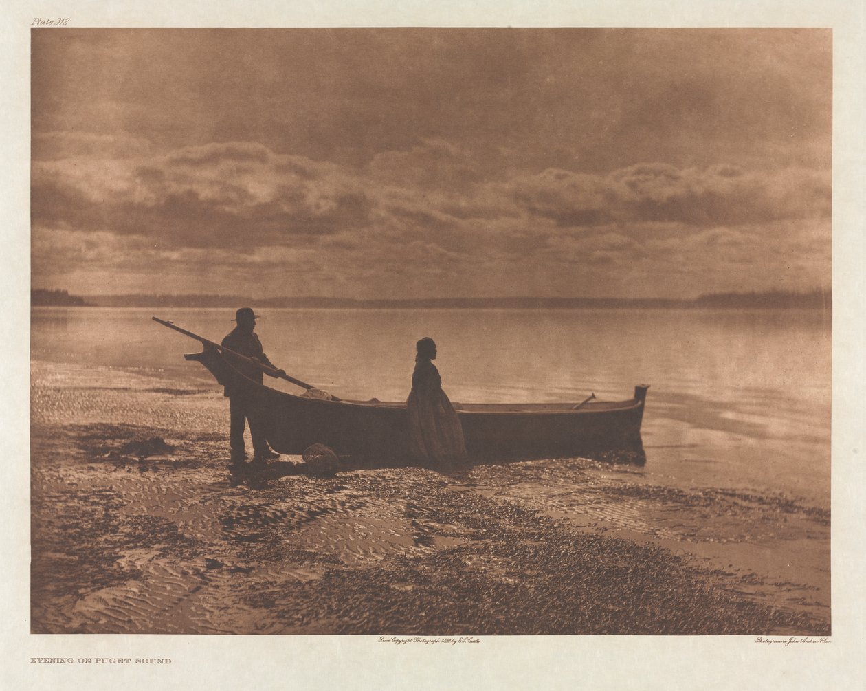 Portföy IX, Plaka 312: Puget Sound'da Akşam by Edward S. Curtis