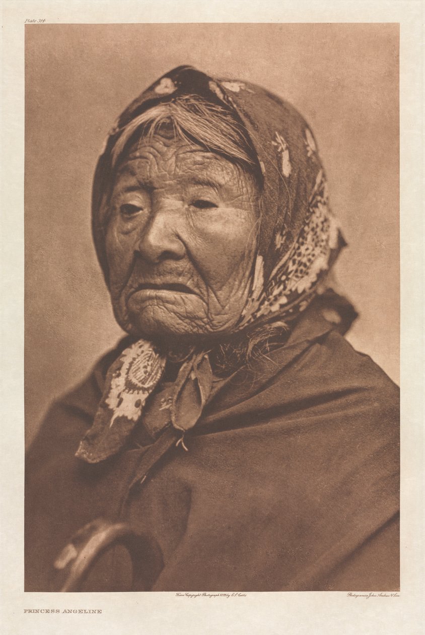 Portföy IX, Plaka 314: Prenses Angeline by Edward S. Curtis