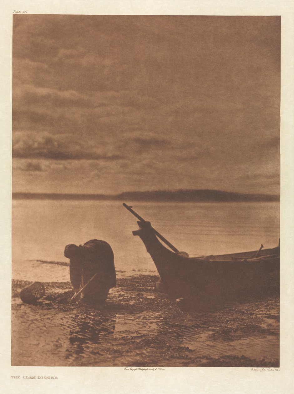 Portföy IX, Plaka 317: Deniz Tarağı Kazıcısı by Edward S. Curtis