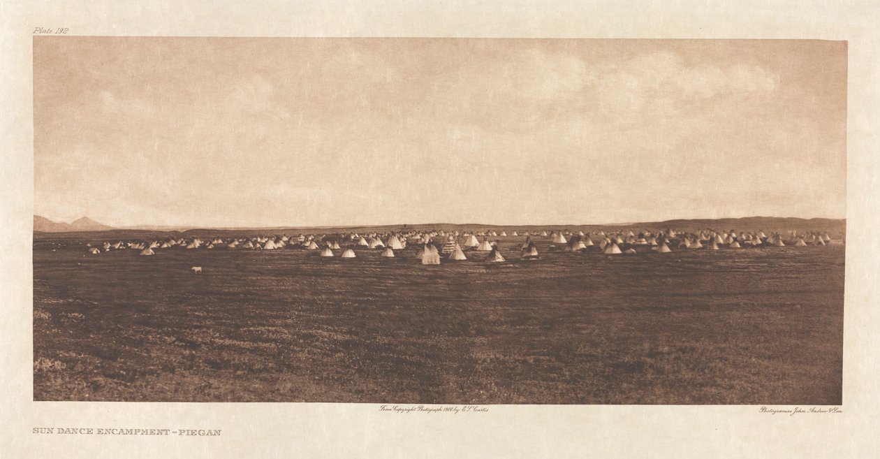 Portföy VI, Levha 192: Güneş Dansı Kampı-Piegan by Edward S. Curtis