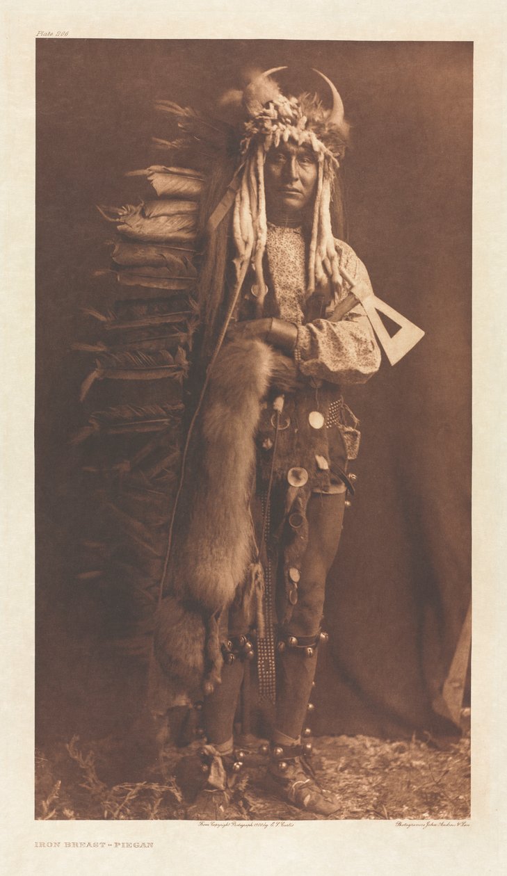 Portföy VI, Plaka 206: Demir Göğüs - Piegan by Edward S. Curtis