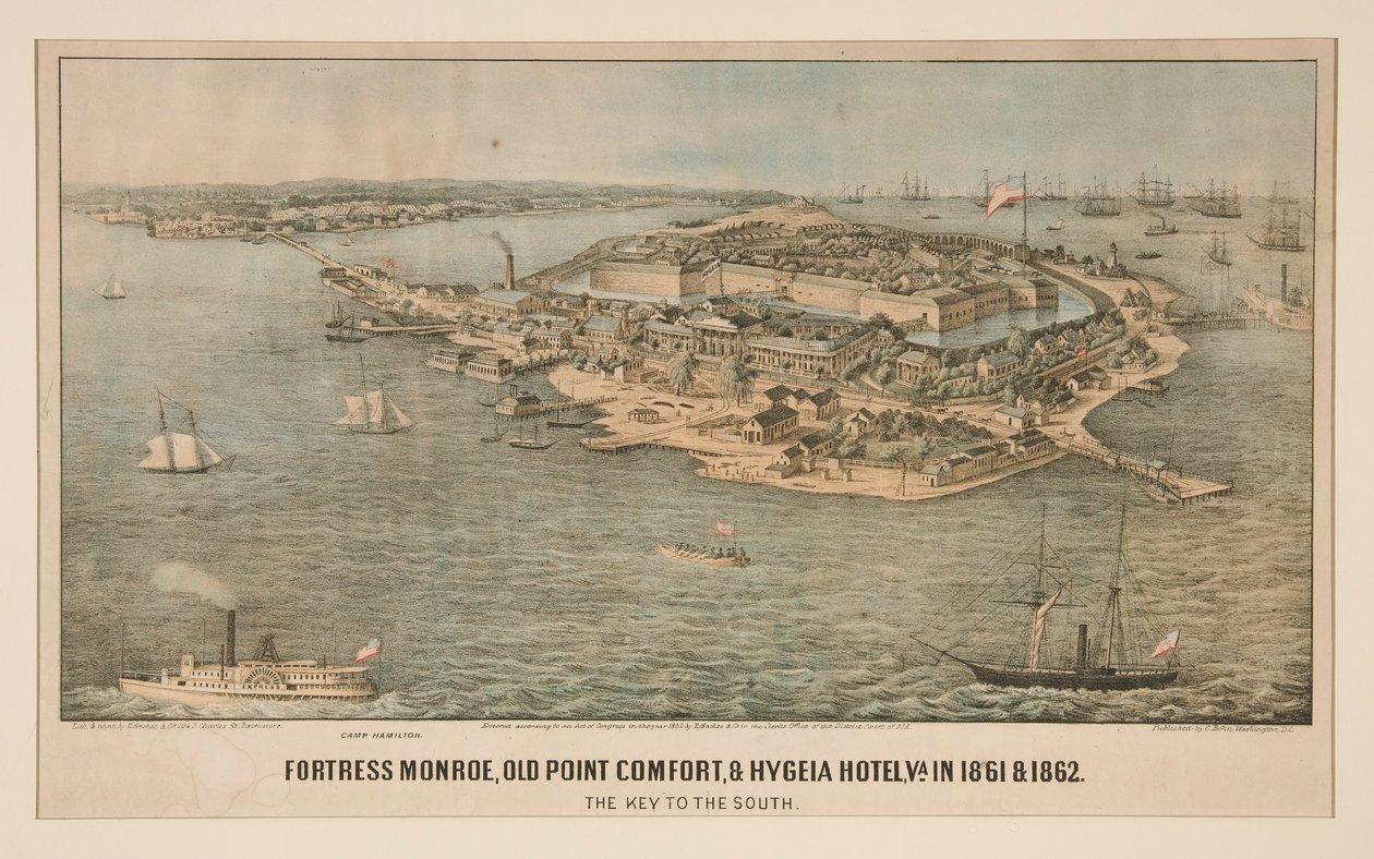 Fortress Monroe, Old Point Comfort ve Hygeia Hotel, Va. 1861 ve 1862