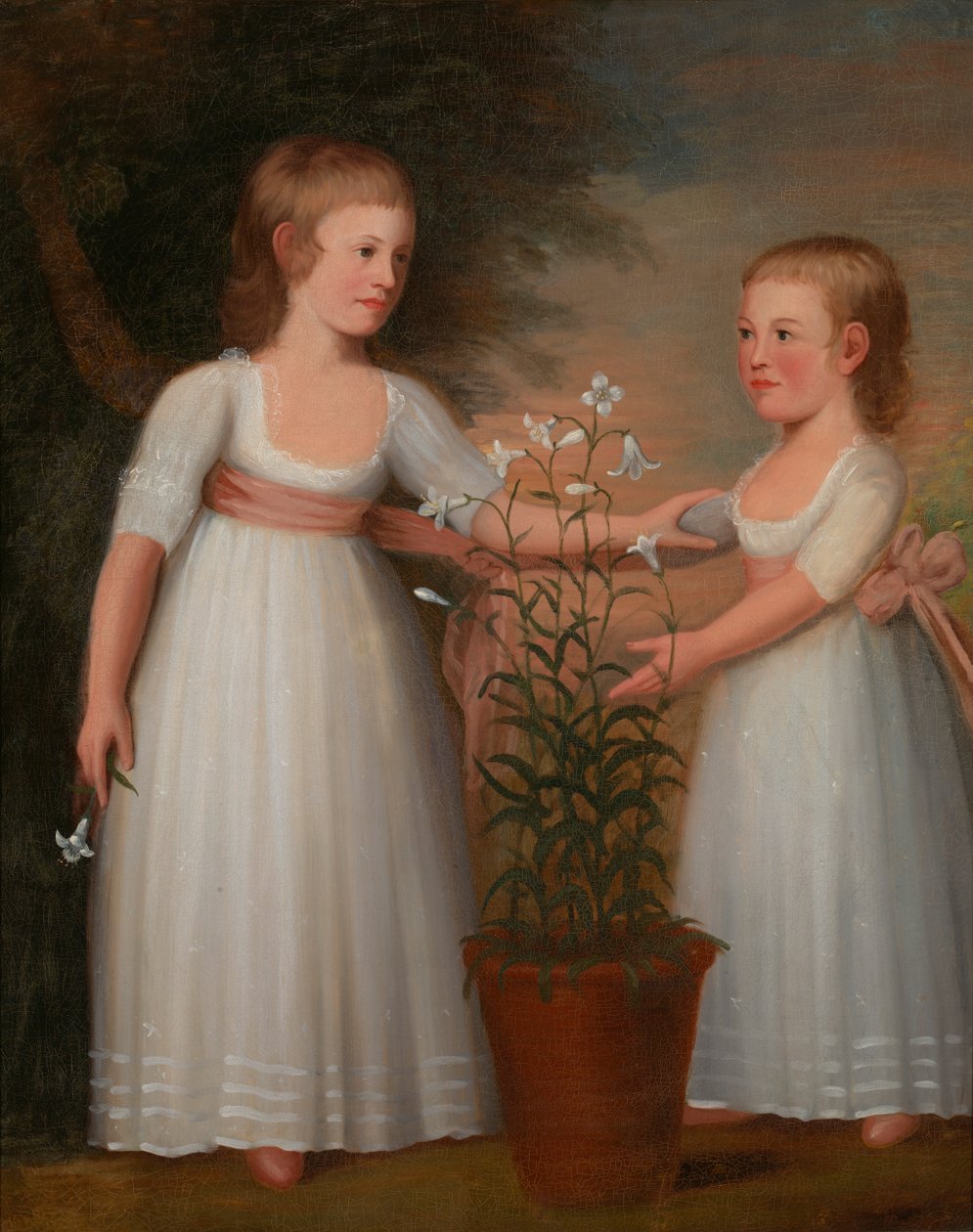Davis Çocukları Eliza Cheever Davis ve John Derby Davis, 1795. by Edward Savage