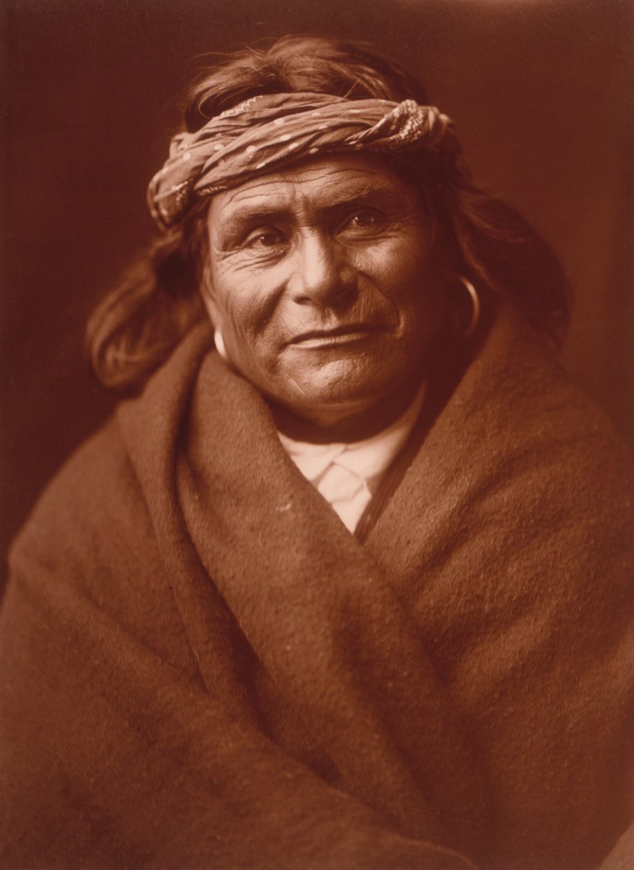 Acoma Man, Edward S. Curtis, c.1904 (tonlu gümüş baskı) by Edward Sheriff Curtis