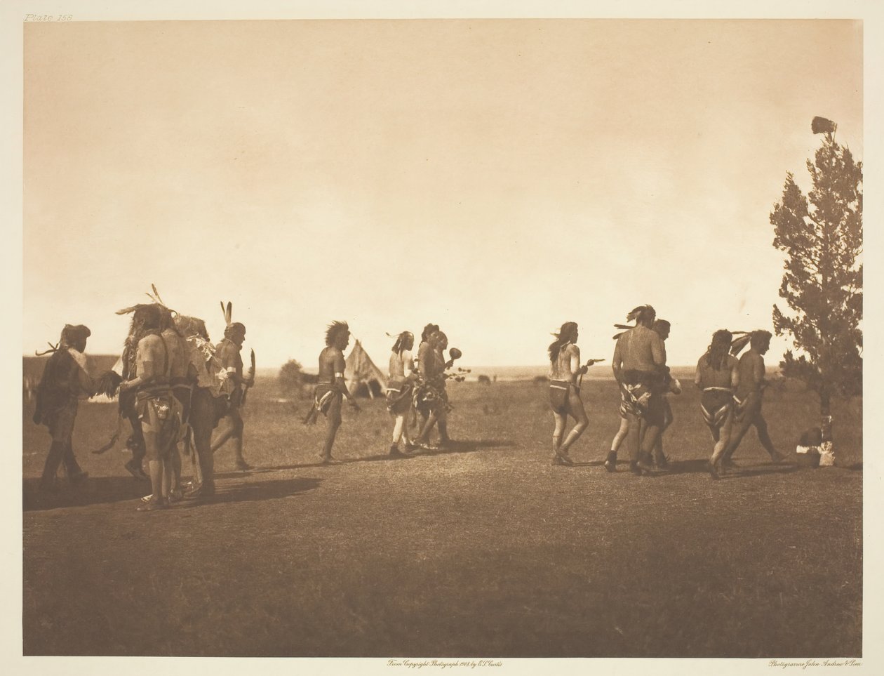 Arikara Tıp Töreni - Kardeşliğin Dansı, 1908. by Edward Sheriff Curtis