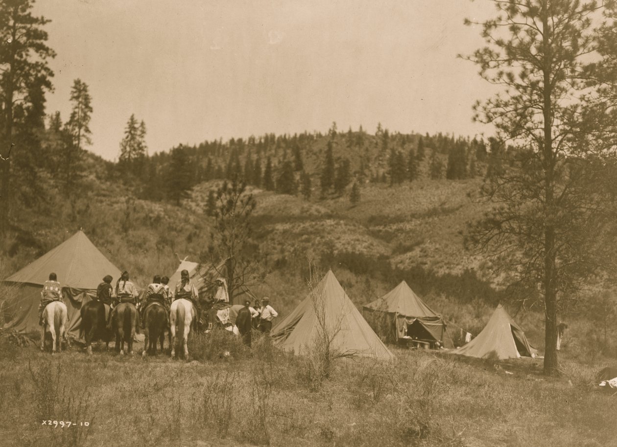 Yazarın Spokan 1910 arasındaki kampı (fotoğraf) by Edward Sheriff Curtis