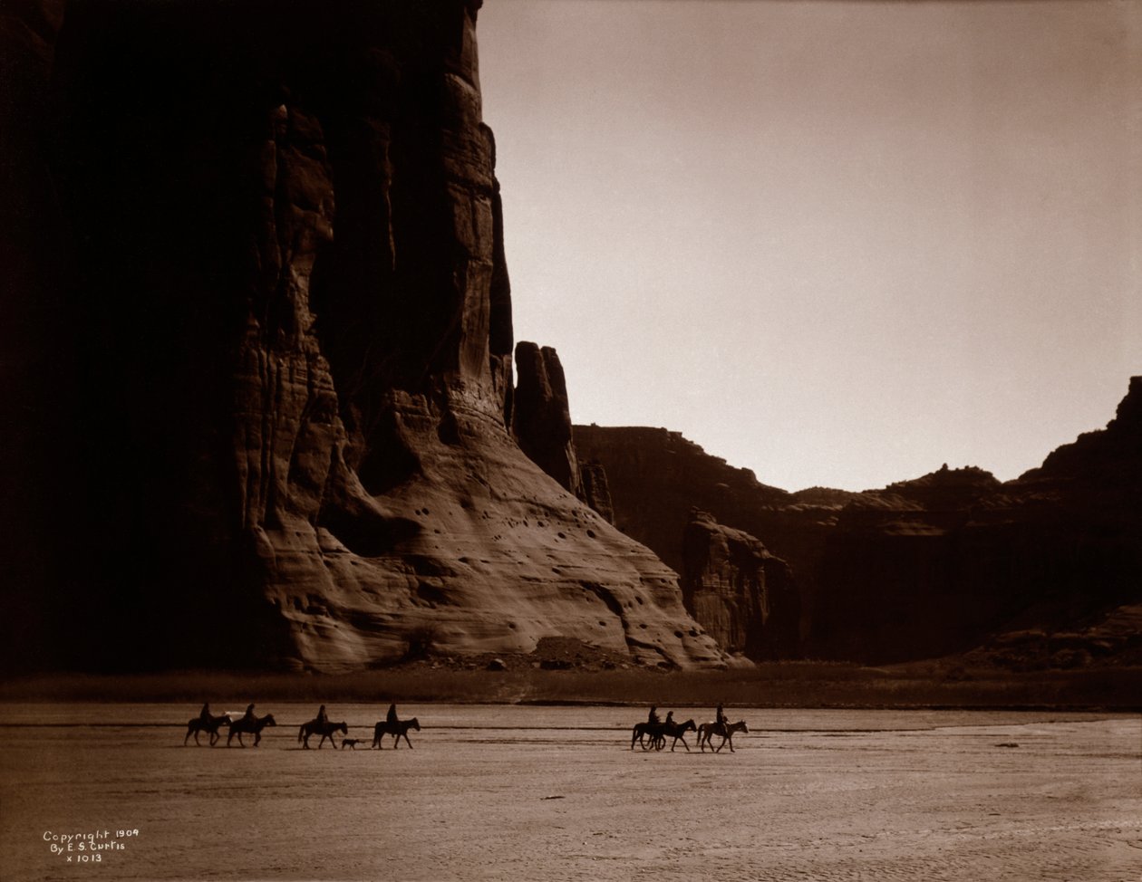Chelly Kanyonu - Navajo, Edward S. Curtis by Edward Sheriff Curtis