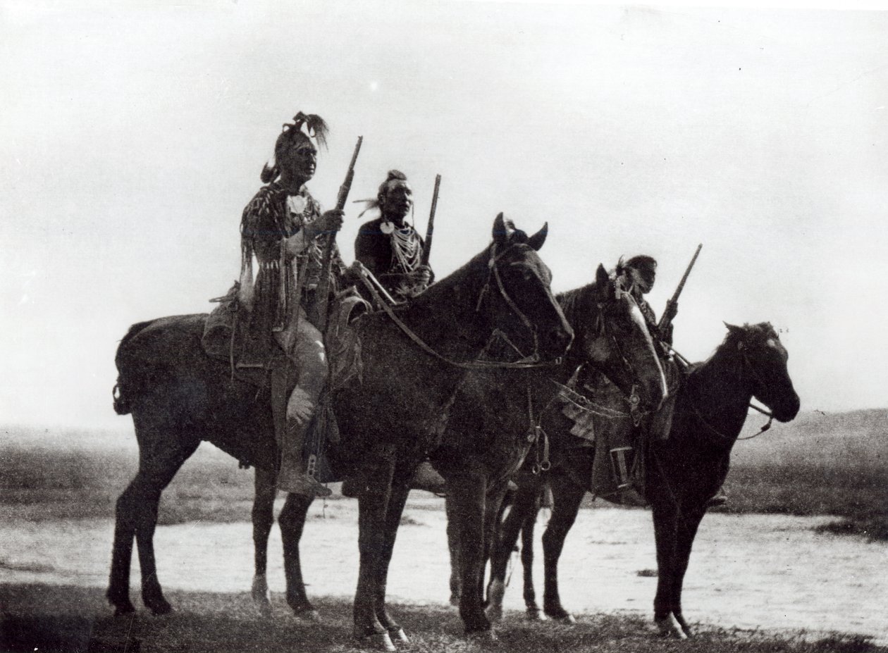 Custer's Crow Scouts, Kızılderili kabilesi by Edward Sheriff Curtis