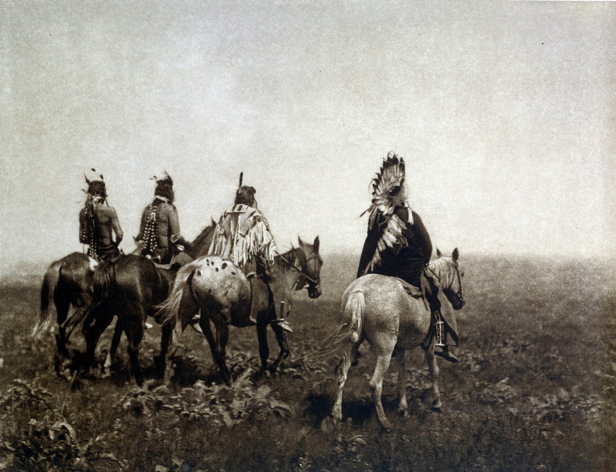 Ovada binen Hintli savaşçı (Apsaroke) by Edward Sheriff Curtis